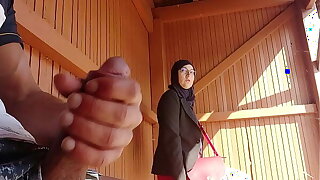 young boy shocks this muslim girl who was lag behind for her bus with his big cock, OMG !!! Good Samaritan surprised them; he huskiness have problems and run away ...