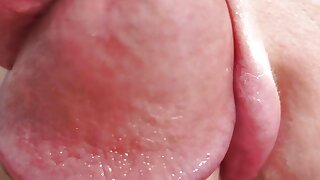 Close-up blowjob with cum in mouth plus swallowing